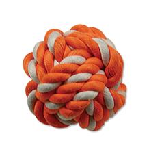 Hračka DOG FANTASY míč bavlněný oranžovo-bílý 12,5 cm Hračka DOG FANTASY míč bavlněný oranžovo-bílý 12,5 cm