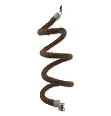 Hračka EPIC PET závěsná - lanová spirála se zvonečkem 22 cm
