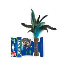 Hračka kočka GiGwi Johnny Stick Catnip s modrým peří 1 ks Hračka kočka GiGwi Johnny Stick Catnip s modrým peří 1 ks