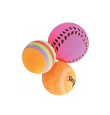 Hračka kočka sada míčků 3ks 4cm oranžová 1 ks Hračka kočka sada míčků 3ks 4cm oranžová 1 ks