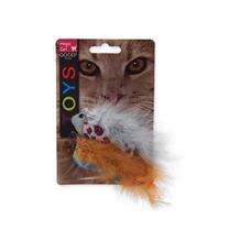 Hračka MAGIC CAT rybka se vzorem a catnipem chrastící mix 2 ks - 11cm