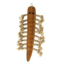 Hračka pes animALL Stonožka kůže, natural  26,5x14cm