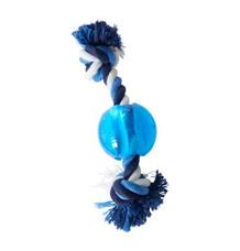 Hračka pes BUSTER Strong Ball s provazem sv. modrá