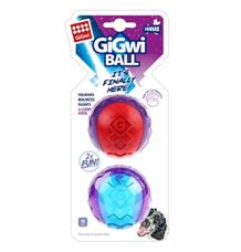 Hračka pes GiGwi Ball míček M, 2ks/ karta, pískající 1 ks
