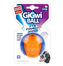 Hračka pes GiGwi Ball míček M transparentní modro/oran 1 ks