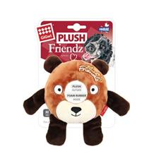 Hračka pes GiGwi Plush Friendz medvěd s gumovým kroužk 1 ks
