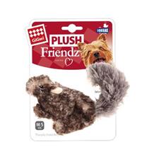 Hračka pes GiGwi Plush Friendz veverka šedá plyš 1 ks
