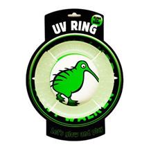 Hračka pes GLOW RING MAXI plov.a létající z TPR Kiwi 1 ks