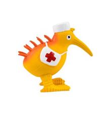 Hračka pes NURSE latex,pískací,oranžová KW 13 cm