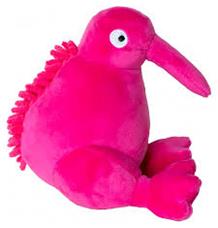 Hračka pes PLUSH plyš,pískací,16cm Kiwi 1 ks růžová