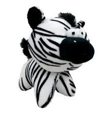 Hračka pes - plyšová zebra pískací