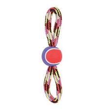 Hračka pes TENNIS BALL ROPE osmička Zolux 36 cm