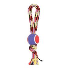 Hračka pes TENNIS BALL ROPE s rukojetí Zolux 40 cm