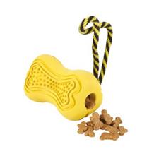 Hračka pes TITAN gumová kost s lanem žlutá Zolux L Hračka pes TITAN gumová kost s lanem žlutá Zolux L