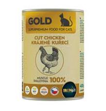 IRONpet Gold Cat Kuřecí krájená svalovina, konzerva 400g