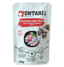 Kapsička ONTARIO Cat Chicken and Crab in Broth 80 g Kapsička ONTARIO Cat Chicken and Crab in Broth 80 g