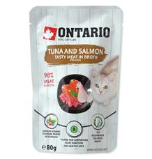 Kapsička ONTARIO Cat Tuna and Salmon in Broth