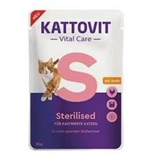 Kattovit Cat Vital Care Sterilized kuře kapsa 85g Kattovit Cat Vital Care Sterilized kuře kapsa 85g
