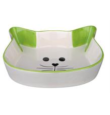 Keramická miska tvar kočičí hlava bílo/ modrá 0,25 l/ 12 cm