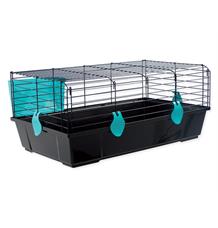 Klec SMALL ANIMAL Michal černá s modrou výbavou 1 ks Klec SMALL ANIMAL Michal černá s modrou výbavou 1 ks