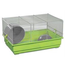 Klec SMALL ANIMAL Richard šedo-zelená se zelenou výbavou 1 ks