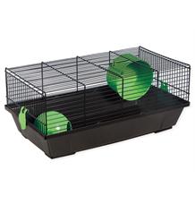 Klec SMALL ANIMAL Viktor černá se zelenou výbavou 1 ks Klec SMALL ANIMAL Viktor černá se zelenou výbavou 1 ks