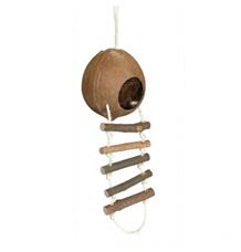 Kokosový domek pro křečky s žebříkem 13 x 56 cm Kokosový domek pro křečky s žebříkem 13 x 56 cm