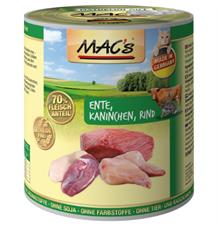 Konz. MACs Cat KACHNA, KRÁLÍK, HOVĚZÍ 400 g Konz. MACs Cat KACHNA, KRÁLÍK, HOVĚZÍ 400 g