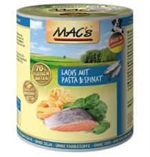 Konz. MACs Dog LOSOS s těstovinami a špenátem 400 g Konz. MACs Dog LOSOS s těstovinami a špenátem 400 g