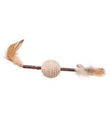 Kousací tyčinka MATATABI a kulička s peřím přírodní produkt 1 ks Kousací tyčinka MATATABI a kulička s peřím přírodní produkt 1 ks