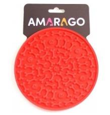 Amarago lízací podložka kruh červený 1 ks Amarago lízací podložka kruh červený 1 ks