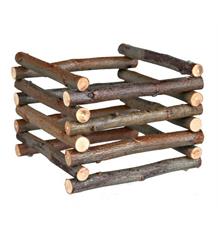 Natural Living - dřevěný přírodní stojan na seno 15x11x15 cm 1 ks Natural Living - dřevěný přírodní stojan na seno 15x11x15 cm 1 ks