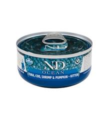 N&D CAT OCEAN Kitten Tuna & Cod & Shrimp & Pumpkin 70g + 1 zdarma N&D CAT OCEAN Kitten Tuna & Cod & Shrimp & Pumpkin 70g + 1 zdarma