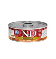 N&D CAT QUINOA Herring & Coconut 80 g + 1ks ZDARMA