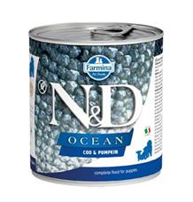 N&D DOG OCEAN Puppy Codfish & Pumpkin 285 g + 1 ks ZDARMA N&D DOG OCEAN Puppy Codfish & Pumpkin 285 g + 1 ks ZDARMA