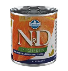 N&D DOG PUMPKIN Starter Lamb & Blueberry 285 g + 1 ks  ZDARMA
