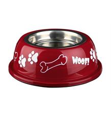 Nerez miska v plastovém barevném obalu 0,9 l/ 16 cm - chybí protiskluzová guma, 1ks, bílá Nerez miska v plastovém barevném obalu 0,9 l/ 16 cm - chybí protiskluzová guma, 1ks, bílá