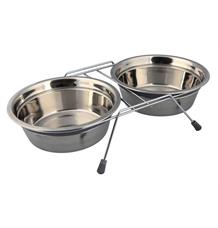 Nerez stojánek + 2 misky se silikonovým kroužkem 250 ml/ 11 cm Nerez stojánek + 2 misky se silikonovým kroužkem 250 ml/ 11 cm