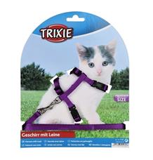 Nylonový postroj pro koťata jednobarevný TRIXIE 19-31 cm/8 mm