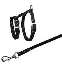 Nylonový postroj reflexní pro koťata 18-35 cm/10 mm, 1,3 m Nylonový postroj reflexní pro koťata 18-35 cm/10 mm, 1,3 m