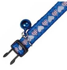 Obojek pro kočku motiv SRDÍČKA s rolničkou 1 ks Obojek pro kočku motiv SRDÍČKA s rolničkou 1 ks