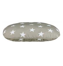 Oválný polštář STARS šedý s hvězdami 100 x 70 cm Oválný polštář STARS šedý s hvězdami 100 x 70 cm
