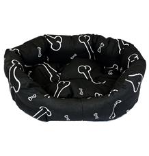 Samohýl Pelech 8 hran bavl. Kost černo/bílý 45 cm