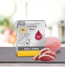 Paštika Platinum Natural Menu Duck + Turkey 375 g Paštika Platinum Natural Menu Duck + Turkey 375 g