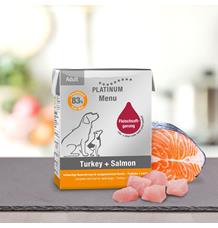 Paštika Platinum Natural Menu Turkey & Salmon - Krocan & Losos 375 g Paštika Platinum Natural Menu Turkey & Salmon - Krocan & Losos 375 g
