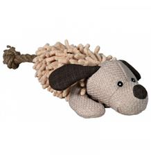 Plyšový pes s ocasem z lana 30 cm Plyšový pes s ocasem z lana 30 cm