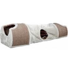 Plyšový škrábací tunel pro kočky sv.šedý/hnědý 110x30x38 cm Plyšový škrábací tunel pro kočky sv.šedý/hnědý 110x30x38 cm