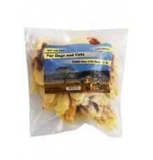 Pochoutka Králičí ucho plněné kachním masem 230g Pochoutka Králičí ucho plněné kachním masem 230g