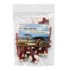 Pochoutka Tresčí plátky s kachním masem měkké 230g Pochoutka Tresčí plátky s kachním masem měkké 230g