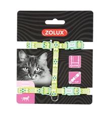 Postroj kočka ETHNIC nylon zelený Zolux